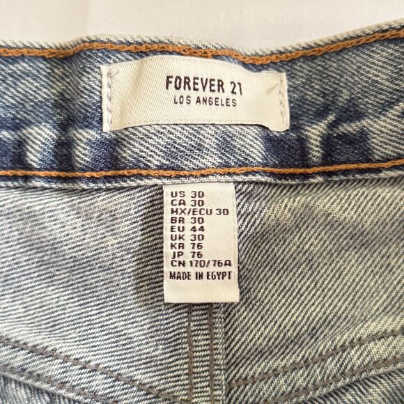 Forever 21 Crossover High Rise Denim Shorts Size 30 - Picture 4 of 7